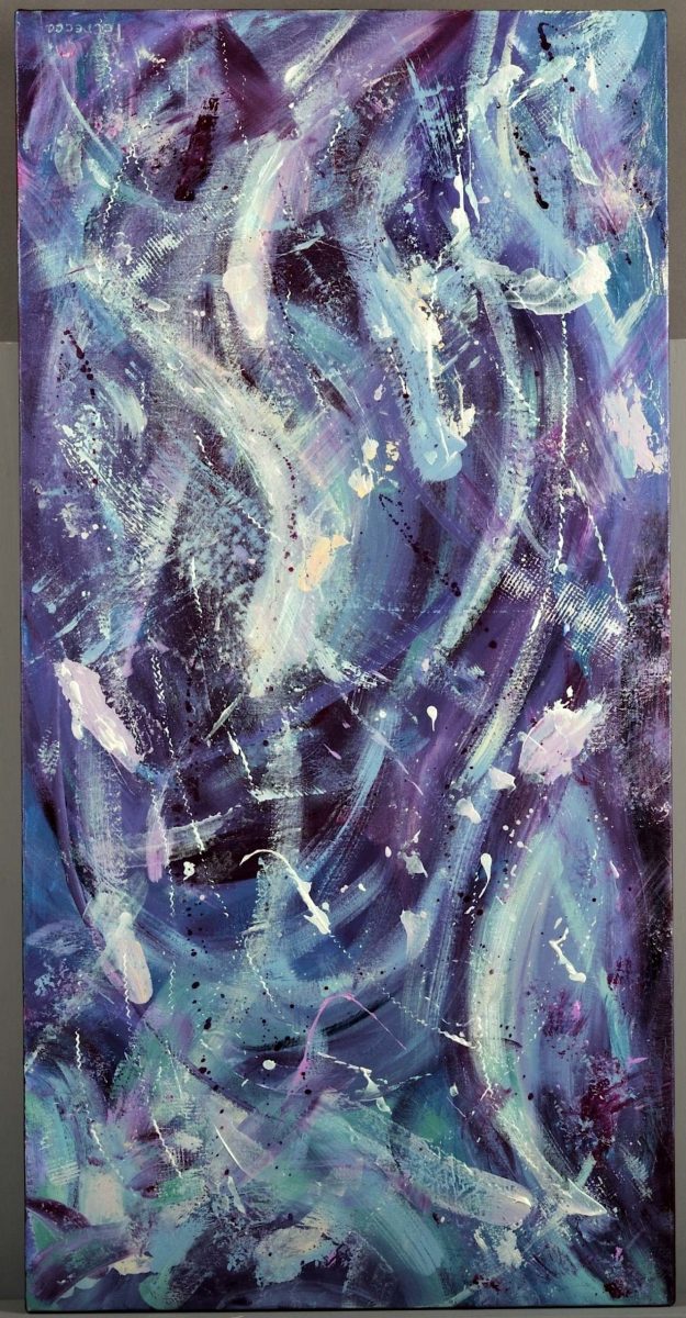 Neptune's Fury-18x36-acrylic on canvas- Regina Petrecca