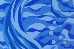 Blue Fish-16x20-acrylic on canvas-Regina Petrecca