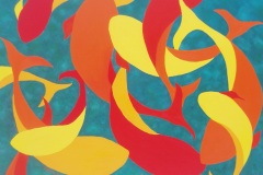 Here Fishy, Fishy-18x24-acrylic on canvas-Regina Petrecca