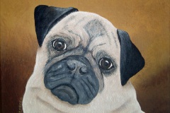 Puggles-9x12-acrylic on canvas-Regina Petrecca