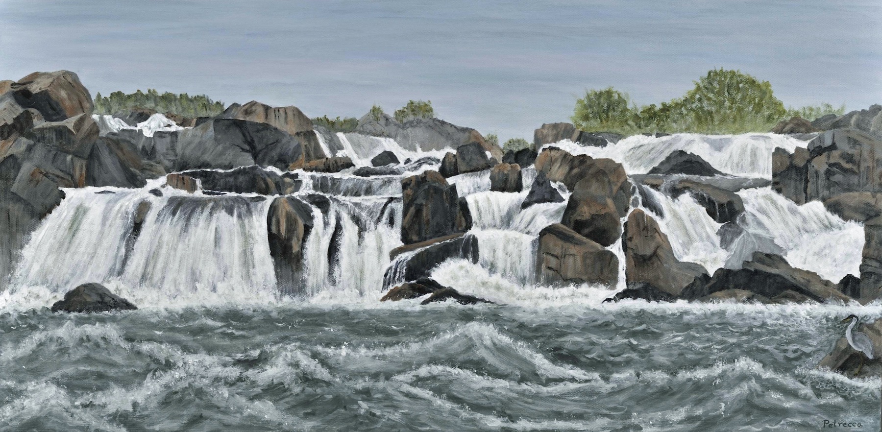 Great Falls of the Potomac-15x30-acrylic on canvas-Regina Petrecca