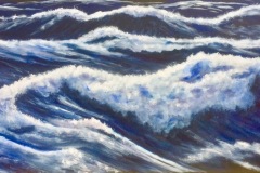 Rough Seas-12x24-acrylic on canvas-Regina Petrecca
