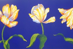 Parrots On Parade II-12x24-acrylic on canvas-Regina Petrecca