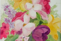 Spring Bouquet-16x20-watercolor on paper-Regina Petrecca