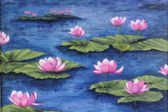 Water Lilies-24x30-acrylic on canvas- Regina Petrecca