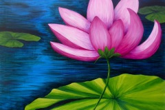 Water Lily-24x30-acrylic on canvas-Regina Petrecca