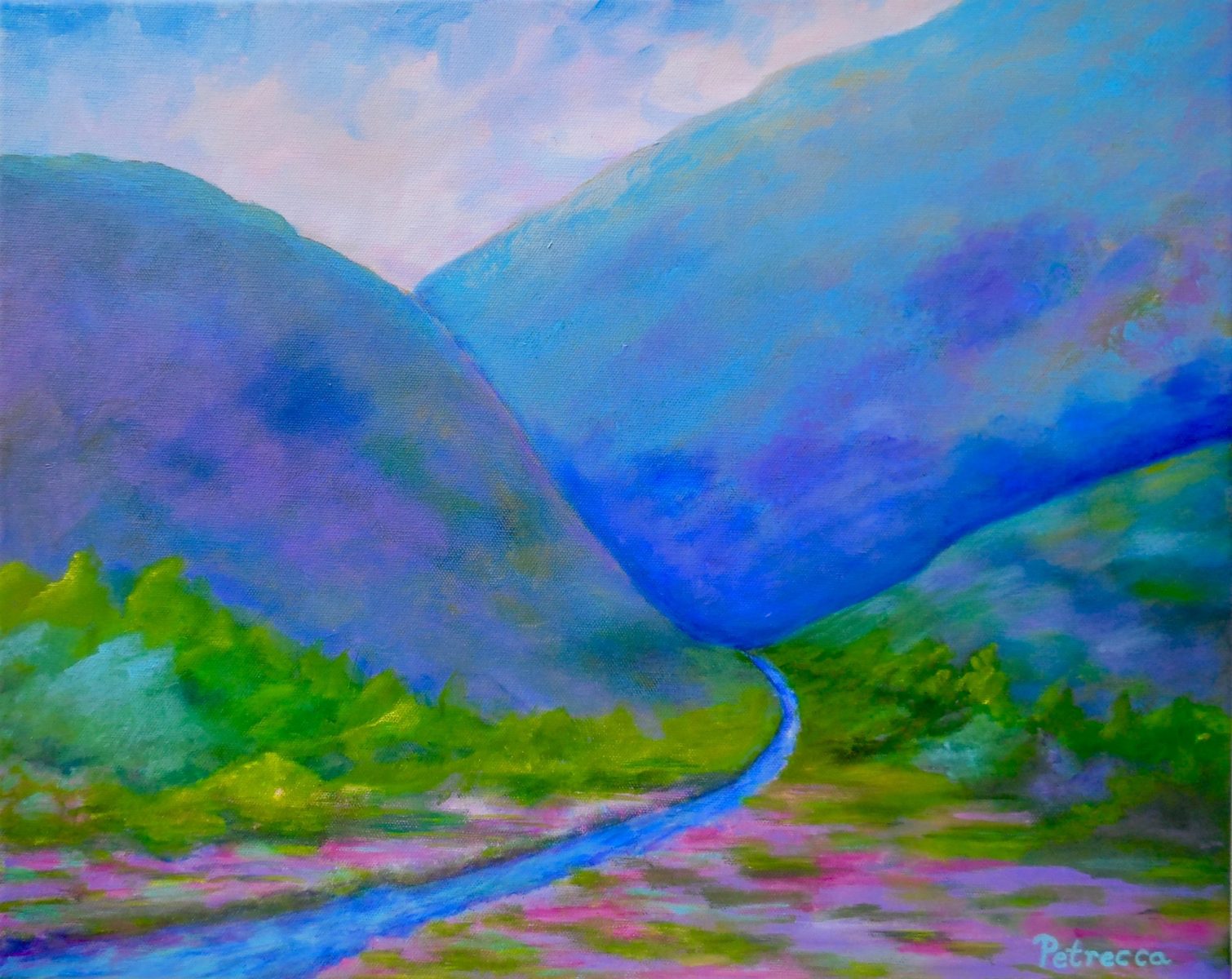 Valley Stream-16x20-acrylic on canvas-Regina Petrecca